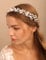 Deniferymakeup Bridal Wedding Hair Accessory Pearl Hair Vine Leaf headband Rhinestone Hair Piece for Bride