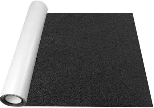 SZMMG Fieltro Adhesivo Negro - 20x200cm Muebles Rollo, Antideslizante, Fieltro Suelo, Autoadhesiva Almohadillas para Marco, Pata de silla,DIY Halloween