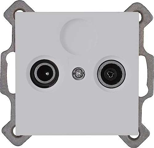 Kopp Athenis Antennensteckdose TV/RF, grau, matte Oberfläche, 941234083