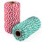 moinkerin 200 Verges Cordon de Coton Ficelle Décoration, Rouge et Blanc Ruban Ficelle de Coton Durable Corde pour Emballage Cadeau, Pâtisserie, Jardinage, Boucherie, Travaux manuels