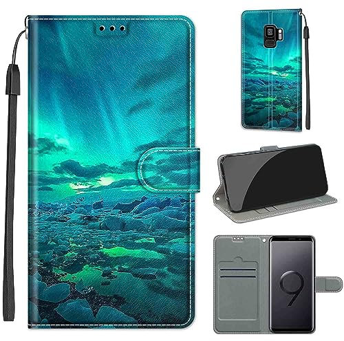 Handyhülle für Samsung Galaxy S9 Plus Hülle, Premium Kunstleder Stoßfeste Flip Wallet Case Klapphülle Handyhülle für Samsung Galaxy S9 Plus