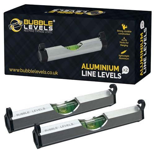 2 pcs Hanging Bubble Line Level for Building Trades, Engineering, Surveying, Metalworking and Other Equipment Measure (Yellow) (Aluminium)