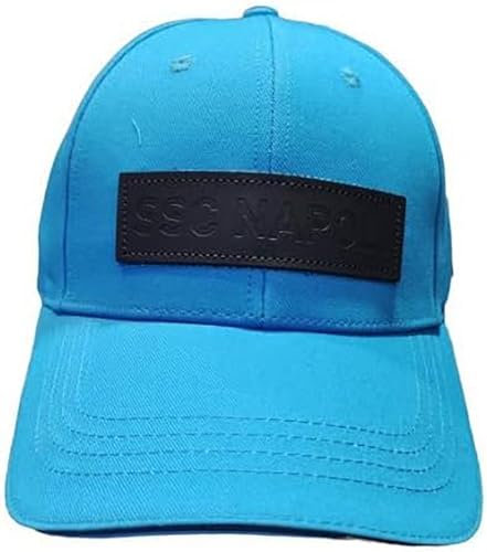 Giemme Mütze mit Visier Napoli mit Aufschrift, offizielles Produkt, Kappe für Herren, Damen, Jungen hellblau