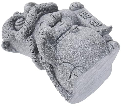 Baluue Glückskätzchen-Statue Süße Tierstatue Graue Katze-skulptur Im Freien Zen-gartenkatze Chinesische Glückskatze Glückskatzenstatue Maneki-Figur Blausteinpulver Draussen Dekorationen