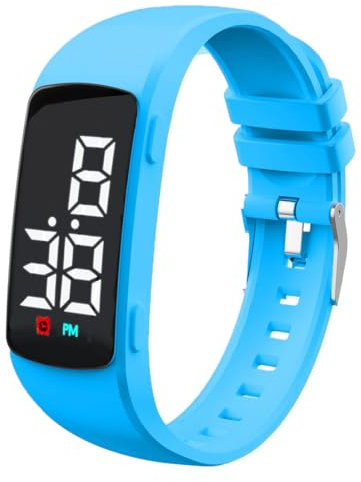 8 Alarm Vibrating Alarm Watch Medical Reminder Watch - with Timer and 8 Daily Alarms (Blue - Waterproof), Sky Blue