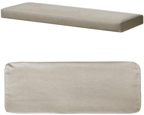 Kimgull Bankkissenbezug Mit 2 Spanngurten, Innenschaum ist Nicht enthalten, Ersatzbezug für Sitzkissen Mit reißverschluss und Waschbar, Grau, 90 X 35 X 5CM