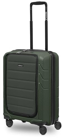 REDOLZ Kleiner Handgepäck-Koffer mit Laptopfach | Cabin-Trolley 40 x 23 x 55 cm & Frontöffnung | Ultra-leicht nur 2,8 kg für Damen & Herren | 4 Doppelrollen & TSA-Schloss (Essentials 17)