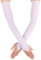 DIVINA VITAE Fingerlose Handschuhe Damen Weiß Tüll Handschuhe Lange Transparent Handschuhe Mit Diamant Lange Handschuhe für Hochzeit Braut Oper Party Halloween Kostüm
