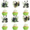 Blumomon 30 Stück PandaCupcake Topper Dschungel Safari Tiere Kuchen Dekoration Tiere Figur Kuchen Topper Picks für Babyparty Kindergeburtstag Party Supplie