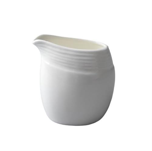 GLigeT Salsera Mini Salsera de cerámica Blanca de 6,8 oz/200 ml for Servir deliciosas Salsas, aderezos y Salsas Jarra de Salsa