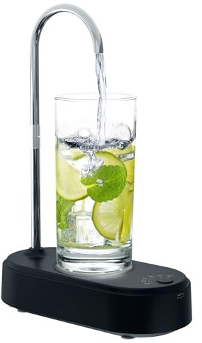 EOJDDPA Desktop-Wasserflaschen-Spender, Elektrischer USB-wiederaufladbarer Wasserspender, 6-stufiger automatischer Kühler & Wasserspender für Trinkwasser für Zuhause und Camping