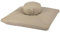 Bodhi Meditations-Set | ECO Serie | Meditationsmatte (Zabuton) & Rondo Meditationskissen | Mit Kapok-Füllung | Bezug aus 100% Bio-Baumwolle | Meditationsunterlage & Kissen (Light Taupe)