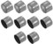 sourcing map 10pcs Rubber End Caps 54mm ID Vinyl Round End Cap Cover Screw Thread Protectors Dark Grey