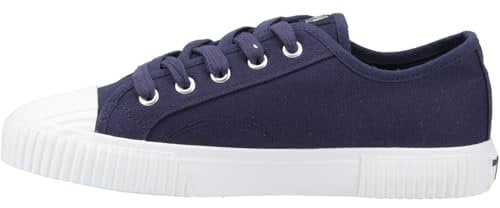 Hush Puppies Women's Freya Canvas Trainer, Navy, 5 UK