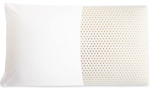 AWRFOHE Talalay-Latexkissen, 100 % natürlich, atmungsaktiv, belüftet, zur Nackenstütze, ergonomisches Kühlkissen für Seiten-, Rücken- und Bauchschläfer (Queen (Mid Loft 2))