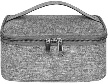 Pleayietoopiatiey Lonchera eléctrica con calefacción USB, tela Oxford, para camping, coche, gris, 21 x 16 x 8 cm