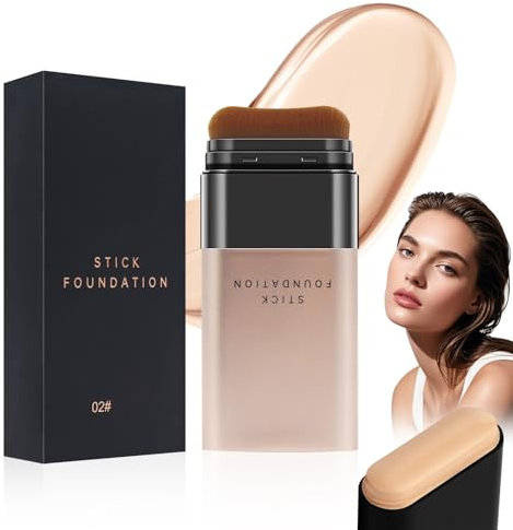 HASAIKA® Fondotinta in Stick Leggero Idratante, Fondotinta multiuso in stick per il trucco, Correttore impermeabile a copertura totale per un aspetto naturale (colori naturali)