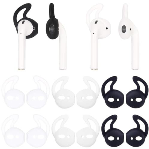 COYUN 6 Paar Silikon Ohrpolster Kompatibel mit AirPods Kopfhörer, Anti Drop Ohrbügel für Ear pods Schutz Headset,Anti Rutsch Schutz, Mehrfarbig