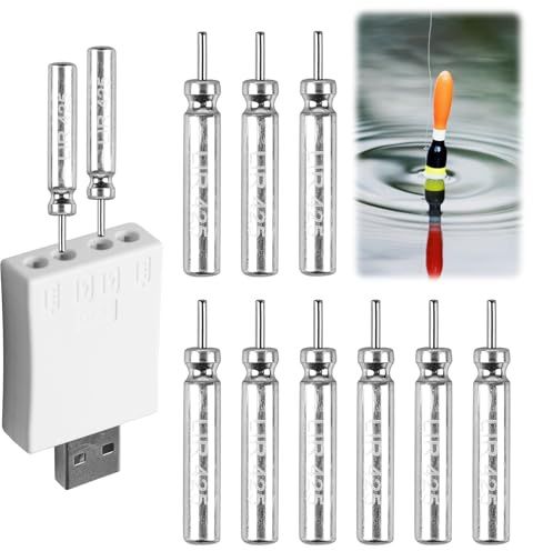 9 X Stabbatterie Typ CR425 kompatibel mit LED Posen Angeln Schwimmer, Aufladbar Akku für Angelalarmglocken und Pose, Posen Angeln Batterie, Angelposen Akku Led Posen Angeln Mit Ladegerät Und Akkus