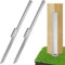 2 Pack Fence Post Repair Stakes, Heavy Duty Anchor Ground Spike for Tilted/Broken Wooden Fence Posts - Easy Install & Double Reinforcement for Damaged Garden Fences - Sturdy Ground Spikes Fix Kit