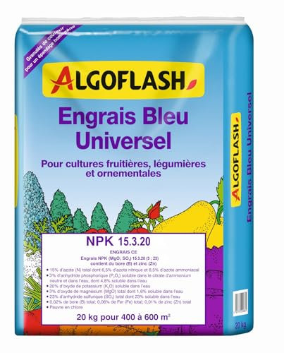 Algoflash Engrais Bleu Universel, Grandes Surfaces - 20 kg