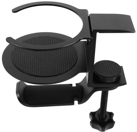 MAGICLULU Desk Cup Holder Clamp Rotating Headphone Stand Table Cup Holder for Gaming