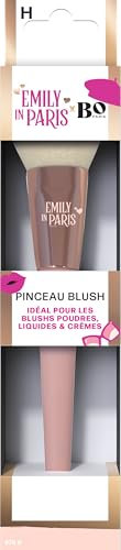 Emily in Paris x Bo Paris – Pinceau blush – Pinceau maquillage doux – Pour poudre ou blush – Manche rose élégant – Poils synthétiques haute qualité – Look chic parisien - Lot de 1