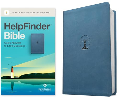 Helpfinder Bible Nlt, Filament Enabled (Leatherlike, Harbor Blue, Red Letter)