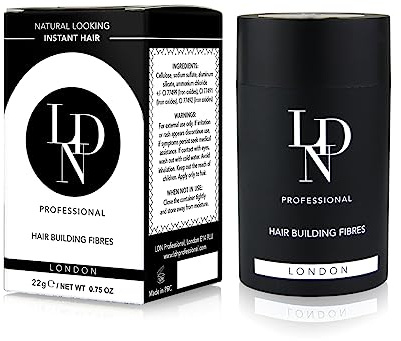 LDN Professional - Haarauffüller, Natürlich | Haarpuder, Schütthaar Zur Haarverdichtung Und Abdeckung Kahler Stellen | Sofortiges Ergebnis Für Männer & Frauen - Mittelbraun 22g