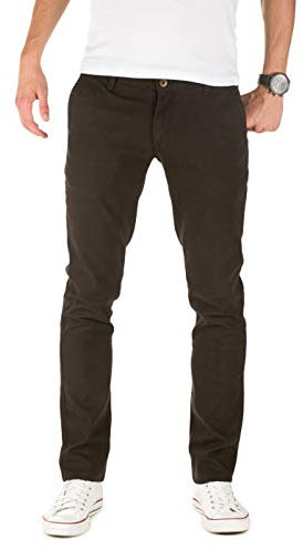 PITTMAN Herren Chino Hose Type - Slim Fit Chinohose für Männer, Braun (Espresso 191103), W29/L34
