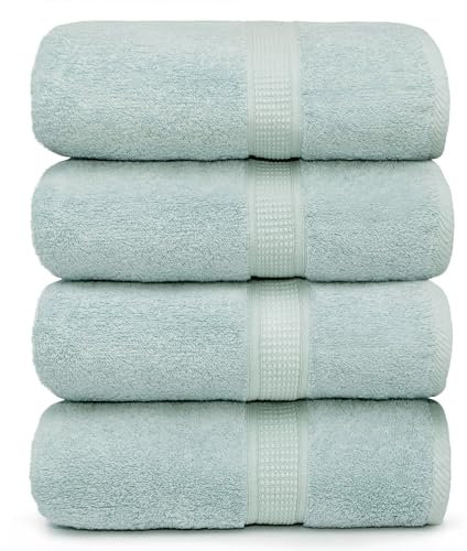 Ariv Handtücher, 4-teiliges Premium-Baumwoll-Bambus-Badetücher-Set für empfindliche Haut und den täglichen Gebrauch, weich, schnell trocknend und sehr saugfähig, für Badezimmer, Fitnessstudio, Hotel