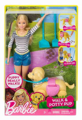 Mattel DWJ68 Barbie Gehhilfe für Hunde, 4 Stück