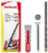 Fischer 537637 cheville avec vis et 1 foret dUOPOWER, gris/rouge, 8 x 40 mm, Set de 6 pièces