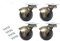Manfâ 4 Stücke Ball Caster Rad 360 Grad Drehwirbel Platten Metall Mit Kapuze Kugelförmige Bremse Schwere für Schreibtisch Stuhl Couchtisch Spielzeug Schuhe bins (2 zoll (50mm))