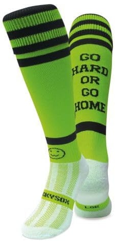 WackySox Knee Length Team Sports Socks for Rugby Hockey Football, Men Women | Made In Great Britain, COOLMAX Pro Padded Footbed, Moisture Wicking, Elasticated Support, Smooth Toe Seams, Unisex