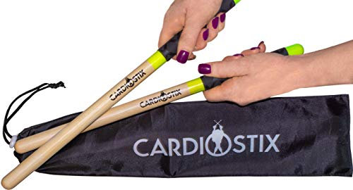 CardioStix Premium American Hickory Wood Cardio Drum Sticks für Drumming, Fitness, Aerobic-Klasse, 227 g