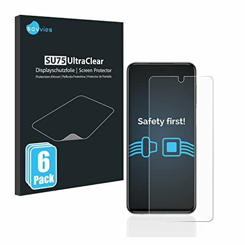savvies Protector Pantalla para Xiaomi Redmi Note 9S / 9 Pro (6 Unidades) Película Ultra Transparente