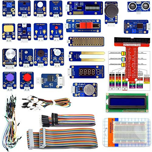 Adeept 24 Module Sensor Starter Kit f¨¹r Raspberry Pi 4/3/2 B/B +, Raspberry Pi Sensor Kit mit Tutorials, mit C- und Python-Code, 95 Seiten PDF-Handbuch