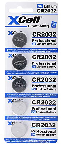 XCell Lot de 5 piles CR2032 au lithium 3 V CR2032