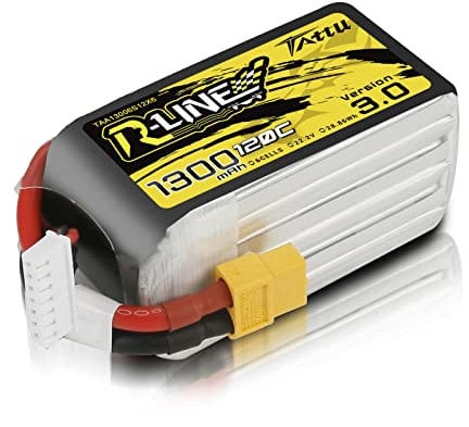 Tattu Lipo 6S RC Akku 22.2 V 1300 mAh 120C Akku mit XT60 Stecker für RC Car Boat Truck Truggy RC Hobby