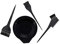 Ponik's Set de 4 pinceaux de coloration pour cheveux - Bol de coiffure - Bol de coloration - Bol de blanchiment, peigne, brosse, kit de coloration - 3 pinceaux + bol