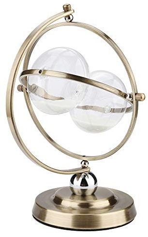 Sablier Rotatif de Sable, minuterie d'une Heure en métal, Verre de Sable, minuterie de Sable en métal Vintage