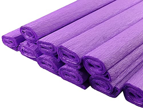 Netuno 10 rollos de papel crepé lila 200 x 50 cm papel para manualidades decoración fiestas bodas cumpleaños DIY envoltorios regalo carnaval Pascua Navidad