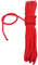Fuwok 2/3/4/6/8/10 mm - 20 m - Cordon en nylon satiné - Cordon en soie multi-usages - Couleurs assorties - Corde torsadée durable - Rouge - 4 mm