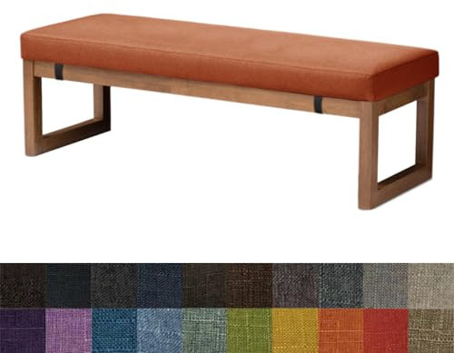Kimgull Bankauflage Sitzkissen Bank Bankkissen Sitzauflage Sitzpolster Sitzbank Auflage Polster fur Banke Kissen Kissenauflage for Küchenbank Gardenbank Essbank (80X40X5CM Orange)