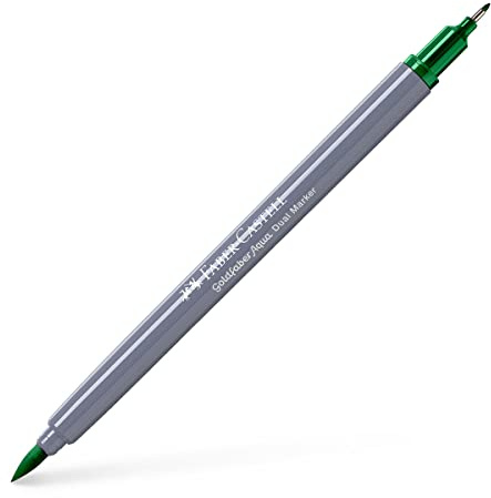 Faber-Castell Creative Studio Goldfaber Aqua Dual Marker, Smaragdgrün, Einzelmarker, für Kunst, Handwerk, Zeichnen, Skizzieren, Zuhause, Schule, Universität, Ausmalen