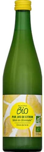 Monop biologique Jus de citron pur jus sicile bio - La bouteille de 500ml