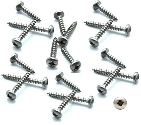 TERF® 5.0mm X 30mm (No. 10 X 1.18) Pozi Drive Pan Head Steel Screws 5.0mm X 30mm Self Drilling Self Tapping Wood Screw Chipboard and Multi Purpose Screw - Pack of 50