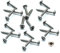 TERF® 5.0mm X 30mm (No. 10 X 1.18) Pozi Drive Pan Head Steel Screws 5.0mm X 30mm Self Drilling Self Tapping Wood Screw Chipboard and Multi Purpose Screw - Pack of 50