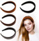Bekecidi 4 Stück Samt Stirnbänder, modischer Stil Weiches Breites Haarband Stirnband Outdoor Haar Accessoires für Frauen, Mädchen(Dunkler Kaffee+Grau+Heller Kaffee+Schwarz)